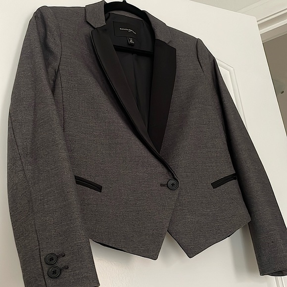 Black and gray blazer with no pockets  - worn a few times - Picture 1 of 6
